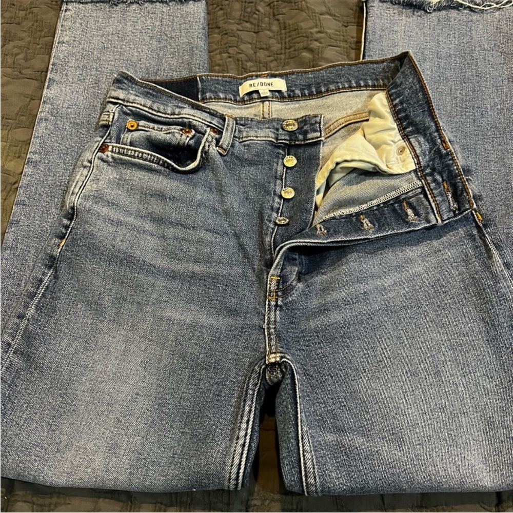 REDONE HIGH RISE CROPPED JEANS SZ29